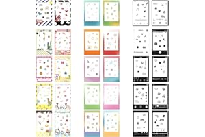 HIYQIN Lot de 30 Autocollants de Bordure Photo - Jolis Autocollants Photo Compatibles avec le Film Instantané Fujifilm Instax Mini 12/11/9/8/7S/70/40/50S/90 EVO -30 Pièces