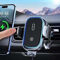 Support Téléphone Voiture Chargeur Induction 15W - Serrage Auto & Rotation 360° - EOIWUY