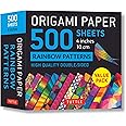 Origami Paper 500 sheets Rainbow Patterns 4" (10 cm): Double-Sided Origami Sheets Printed with 12 Different Patterns