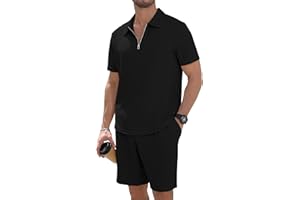 Anelune Trainingsanzug Herren Sommer 2-teilig,Kurzarm T-Shirt & Kurze Hose, Sportanzug für Fitness, Freizeit und Alltag,Atmungsaktiv Leicht