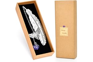 TUKEOO Christmas Bookmark Gifts for Women Her,Stocking Fillers Women Feather Bookmark, Mum Christmas Gifts for Women Her,Secret Santa Gifts for Christmas Valentines Day