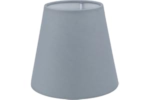 Sinta Lampenschirme Lampenschrim Stoff Konische E14/E27 Ersatzschirm Klein hängelampe für Kerze Kristall Kronleuchter Candle Light Wand Licht Tischleuchte, Ø13cm/5.5" Grau