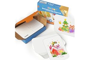 Funto Cartoline di carta bianca per acquerelli, 50 biglietti, 10 x 15 cm, 1300 g/m², carta artistica pesante priva di acidi, per biglietti di ringraziamento e biglietti di auguri