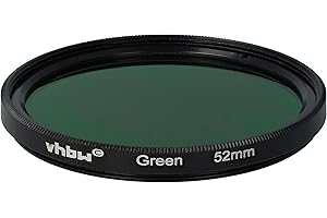 vhbw Universal Colour Filter Green for Camera Lenses with 52 mm Filter Thread Green Filter