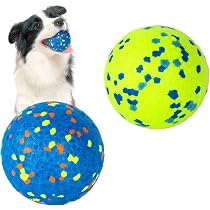 2 Pack Dog Ball Toys,Indestructible Dog Toys Balls,High Bounce ...
