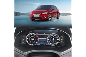 BSTW Protector de Pantalla para SEAT Ibiza/Arona/Ateca 2022-2025 10,25" Digital Cockpit Navegación Protector de Pantalla de Cristal 9H Dureza Antiarañazos SEAT Ibiza 2024 Accesorios