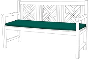 Gardenista 3 Seater Garden Bench Cushion 143x52 cm | Water Resistant Outdoor Cushions for Rattan Furniture | Soft and Comfortable Patio Furniture Bench Seat Pad | Durable & Easy to Clean (Green)