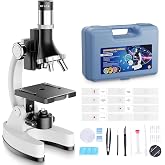Professional Microscope Set for Kids 100X-1200X: Children's Microscope | for Discoveries in Biology &amp; Science - Experiment Ki