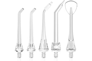 ‎COSLUS COSLUS Original Water Flosser Ersatzspitzen Ersatzköpfe kompatibel mit COSLUS, Aquasonic, Nicwell, Oralfree, WELLFINE, Hangsun, Tovendor Water Dental Pick, Flosser Zubehör, 5 Mix Jet Tips
