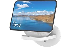 PlusAcc Supporto a muro per Show 8 (ultima generazione 2025) & Show 11 & Nest WiFi - Soluzione salva spazio per tutti gli altoparlanti fino a 7 kg (Bianco, Confezione da 1)