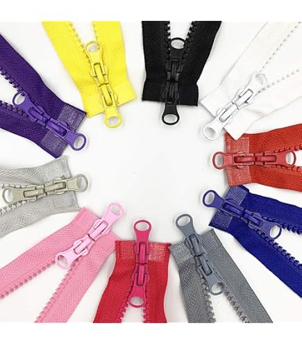 YaHoGa 10 Pièces Fermetures Éclair Séparables 70cm Heavy Duty - 10 Couleurs Assorties