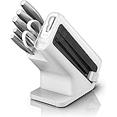 Ninja StaySharp 6-Piece Knife Set - Stainless Steel Chef, Slicing, Bread, Utility, Paring Knives & Kitchen Scissors with Inte