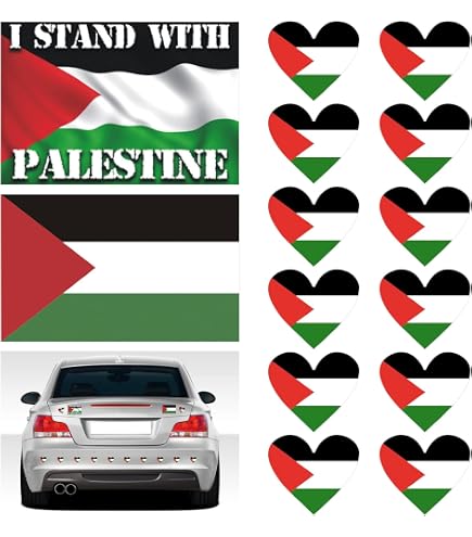 Akachafactory Sticker Adesivi Adesivo Bandiera PS Palestine Palestina