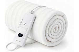 Warmrest Elektrisk värmefilt på 80 x 150 cm, 3 temperaturnivåer, automatisk avstängning och överhettningsskydd, maskintvättba
