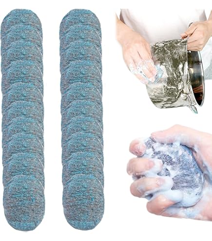 Tampon Jex Avec Savon Lot De 10 Tampons À Récurer En Laine D'acier