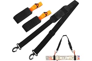 gaoduanluoluo Porte Ski, Sangle de Ski Réglables avec Bandoulière Rembourrée pour Le Transport des Skis et des Bâtons Accessoires de Ski
