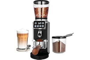 GASTROBACK Barista Molinillo de café eléctrico para máquina portafiltros, grado de molienda ajustable en 30 niveles, molinillo cónico, molinillo de café eléctrico, molinillo de café expreso