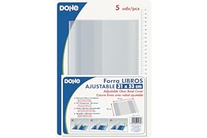 DOHE 91430 Pack de 5 couvertures de protection de livres et cahiers