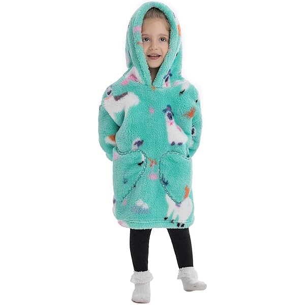 Winthome Couverture à Capuche Surdimensionnée, Couverture De Sweat-Shirt En Flanelle, Pull Confortable Pour Femmes Hommes Adultes