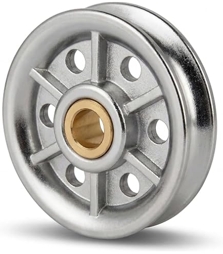 Produktbild von 2 Rollen Verzinkte Seilrolle Ø 50 Mm, Rille 10 Mm – Tragkraft 150 Kg, Mit Befestigungsschraube