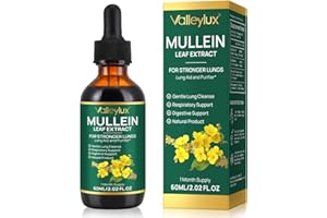 HEXIN Mullein Leaf Extract 60ml,Königskerze-Extrakt,Mullein Leaf Drops,Königskerzen-Tropfen für die Lunge,Vegetarisch (A-1PC)