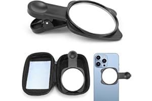 QGGTQG Handy Rückkamera Selfie Spiegel Clip Tragbares Telefon Selfie Spiegel Verstellbarer Handy-Spiegel Clip Reise Handy Zubehör Reflektierender Selfie Spiegel Clip für Alle Telefone