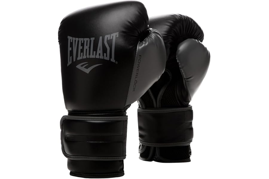 Everlast Powerlock 2R Boxing Gloves, Boxing Gloves for Bags, Mitt Work & Sparring, Advanced Turnback Wrist Support, Quad Layered Foam Inner and Ergonomic Grip - Authentic Everlast Gear