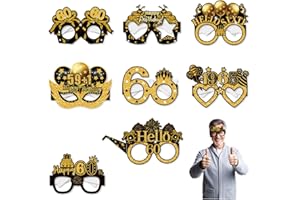 HMCEY 8 pcs Occhiali Festa Compleanno 18 Anni,Gadget Occhiali Di Carta Buon Compleanno,Decorazione Occhialis Happy Birthday Adulti,Occhialis Party Divertenti,Accessori Photo Booth per Donne Uomini