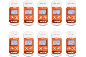 Elitech 10PCS Temperature Data Logger 32000 Points USB Temperature Data Recorder, PDF & CSV Data Report Export, RC-5+