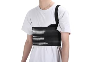 Watris Veiyi trasigt ribbband, elastiskt ribbbä | Andningsbart bröstband, justerbart bröstlindningsbä , 80–115 cm (31,5–45,3 tum)