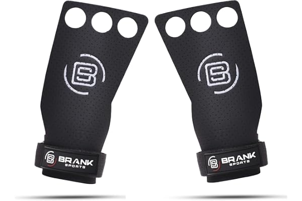 BRANK SPORTS® Maniques Crossfit en Cuir Panther 2 et 3 Trous pour Protection des Mains | Hand Grip Crossfit pour la Gymnastique ou la Musculation | Extension Garantie Offerte | Marque française