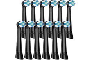 KISSTTA 12 Pack iO Brush Heads Compatible with Oral B iO Toothbrush Head, Toothbrush Head for Oral B iO 2 3 4 5 6 7 8 9 10 Series Electric Toothbrushes, Black