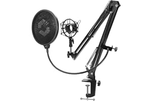 Speedlink Volity Streaming Accessory Set - Support de micro pour streamer/gaming/ordinater/notebook/ordinateur portable, support anti-choc, noir