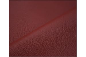 THEFABRICTRADE Premium Faux Leather Fabric Fire Retardant Leatherette Upholstery Waterproof Heavy Duty Leathercloth Material (1/4 Metre (25 x 140cm), Burgundy Grained)