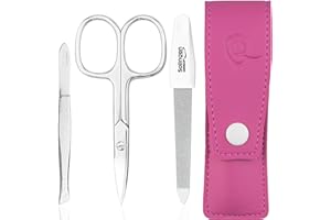MARQUS Forbicine e Pinzette – Set Manicure Professionale con Custodia in Similpelle. Include strumenti per Mani e Piedi, ideale per unghie curate. Perfetto come kit da viaggio, pratico ed elegante