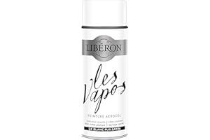 Libéron Peinture aérosol Les vapos, Le Blanc Pur Satin, 400ML