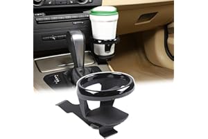 DIYUCAR Portabicchieri per auto compatibile con B-M-W Serie 3 E90-E93 2005-2012, nero, acciaio al carbonio, plastica ABS, EVA