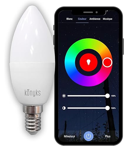 Ampoule LED Connectée Bluetooth E14 Otio 5W 400Lm - Blanc, Smart Light Facile à Utiliser