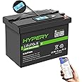 Smart 12V 50AH LiFePO4 Battery with Bluetooth, LED Display Screen, Safety Switch and BMS, Perfect Lithium Battery for RVs, Golf Carts, Boats and Home Energy Storage