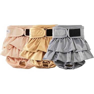 CuteBone Hondenluiers voor vrouwelijke puppy's, wasbaar en milieuvriendelijk maandverband, slipje voor ongeoefende puppy's, honden in hitte, menstruatie en incontinentie D61M-DE CuteBone Hondenluiers voor vrouwelijke puppy's, wasbaar en milieuvriendelijk maandverband, slipje voor ongeoefende puppy's, honden in hitte, menstruatie en incontinentie D61M-DE