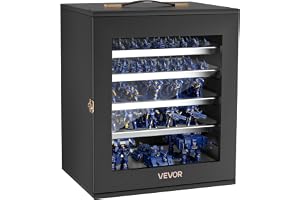 VEVOR Miniatyrförvaringsfodral för Warhamer, för modeller i skala 1:1750-1:2000, transportväska av trä med 5 nivåer, 13 fack