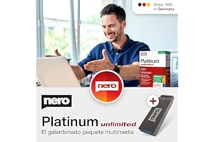 EL PAQUETE DE SOFTWARE: Nero Platinum Unlimited en memoria USB | Edición de vídeo | Gestión y reproducción de medios | 8K | Ajuste del PC | para Windows 11, 10, 8, 7 | 1 PC | Licencia Ilimitada