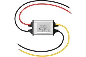 Xdingjiala DC Buck Converter 12V/24V to 3-24V 3A (20W Max) – IP67 Waterproof Adjustable Step-Down Module for Industrial Control Systems, Vehicle Electronics, Robotics & Prototyping