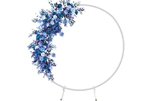 SUNSHINE SMILE 1.8M Metall-Ballonbogen-Kit,DIY gebogener Bogen,Eisen-Hochzeitsbogen,DIY-Metall-Rundballonbogen-Girlande,runder Ring-Ballonbogen-Kit,Blumendekoration für Geburtstagsfeier,Hochzeit, Weihnachten