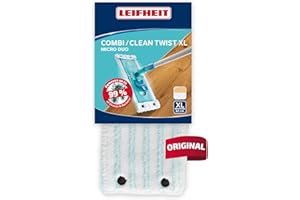 ‎LEIFHEIT Leifheit Original Wischbezug CLEAN TWIST XL micro duo, für alle Bodenarten, Bodenwischer Ersatzbezug für ideale Schmutzaufnahme dank 2-Faser-System, Mikrofaser Wischbezug ideal für Fliesen und Laminat
