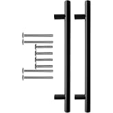 ERTEMI Mutfak ve Banyo Dolabı Kapakları ve &Ccedil;ekmeceler i&ccedil;in Metal Kulp Paslanmaz Mobilya Dolap Kulbu 160mm Mat Siyah 2 Adet