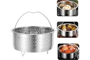 Kamanan Wkładka do parowaru ze stali nierdzewnej, wkład do gotowania na parze, do gotowania na parze warzyw, owoców, jajek i ryżu (17,5 cm)