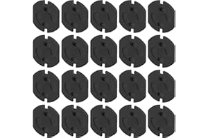 Offgridtec 20 x gniazdko z zabezpieczeniem przed dziećmi z bezpiecznym 2-drożnym mechanizmem obrotowym, zabezpieczenie przed dziećmi, wytrzymałe tworzywo sztuczne ABS, pasuje do standardowych wtyczek