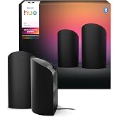 Philips Hue Flare 2'li Paket Akıllı Duvar Aydınlatma - Siyah - Renkli ışık, ColorCast teknolojisi, Bluetooth uyumlu, Alexa, A