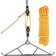 WHSSFINE Deer Hanger for Skinning, Deer Hunting Game Hoist Pulley Lift System with Gambrel, Max to 700LB for Hanging and Processing Deer Hog Goat
